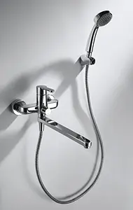 Смеситель для ванны с длинным изливом Bravat Stream хром F63783C-LB Смеситель для ванны с длинным изливом Bravat Stream хром F63783C-LB, 3