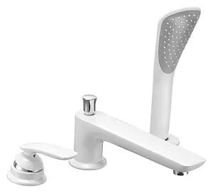 Смеситель на борт ванны на 3 отверстия Kludi Balance белый/хром 524479175 Смеситель на борт ванны на 3 отверстия Kludi Balance белый/хром 524479175, 1