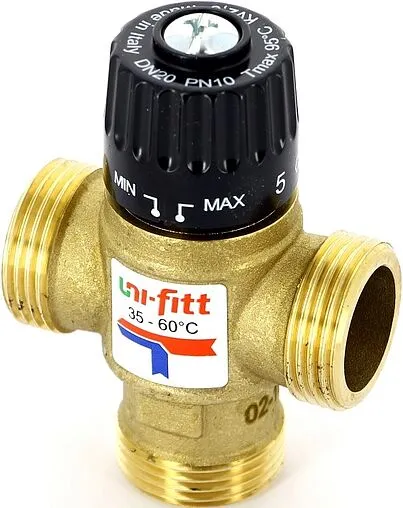 Трехходовой термостатический смесительный клапан 1&quot; +35...+60°С Kvs 2.5 Uni-Fitt 351G3540