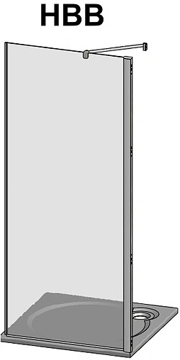 Боковая стенка 1000мм прозрачное стекло Roltechnik Hitech Line HBB/1000 286-1000000-06-02