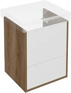 Тумба-умывальник подвесная Kerama Marazzi Pro 50 белый/вяз PRO.50.2\OLM+PROR.wb.50, 1