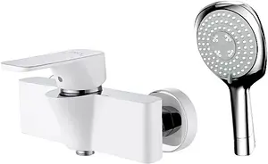 Смеситель для душа D&K Berlin Steinbeis белый/хром DA1433116 Смеситель для душа D&K Berlin Steinbeis белый/хром DA1433116, 1