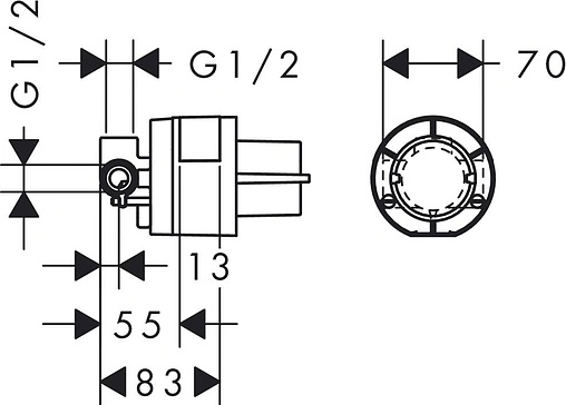 Узел смешивания для мини смесителей Hansgrohe 13620180