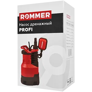 Насос дренажный Q=9м³/ч H=5м Rommer PROFI RDP-0005-100400 Насос дренажный Q=9м³/ч H=5м Rommer PROFI RDP-0005-100400, 4