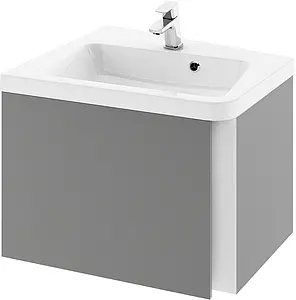 Тумба-умывальник подвесная Ravak 10° SD 55 L серый/белый X000000740+XJIL1155000 Тумба-умывальник подвесная Ravak 10° SD 55 L серый/белый X000000740+XJIL1155000, 1