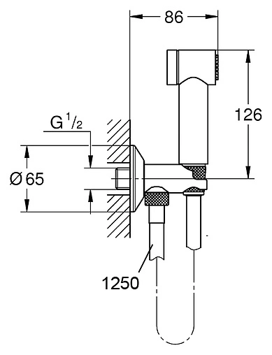 Гигиенический душ с шланговым подсоединением Grohe Sena Trigger Spray 35 хром 26332000 Гигиенический душ с шланговым подсоединением Grohe Sena Trigger Spray 35 хром 26332000