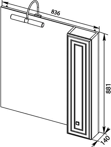 Шкаф-зеркало Aquanet Стайл 85 белый 181506