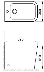 Биде напольное BelBagno Ardente-R белый BB003B, 2