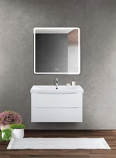 Тумба под умывальник подвесная BelBagno MARINO-CER 80 Bianco Lucido MARINO-CER-800-2C-SO-BL-P