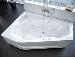 Ванна акриловая с гидромассажем Aquatek Медея 170х95 L с фронтальной панелью, с каркасом (разборный), с гидромассажем (пневмоуправление) + спинной массаж 6 форсунок MED180-0000018, 4