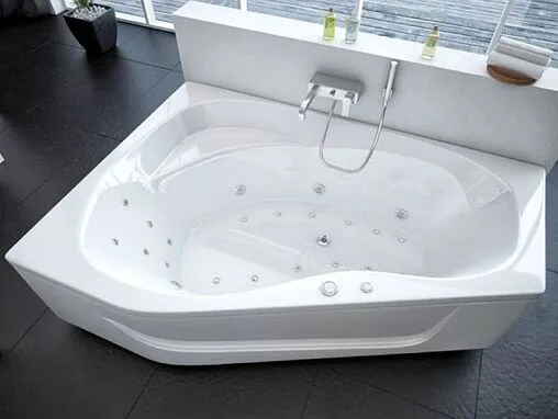 Ванна акриловая с гидромассажем Aquatek Медея 170х95 L с фронтальной панелью, с каркасом (разборный), с гидромассажем (пневмоуправление) + спинной массаж 6 форсунок MED180-0000018