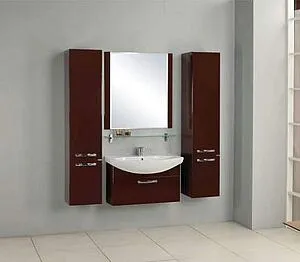 Тумба под умывальник подвесная Aquaton Ария 80 тёмно-коричневый 1A141701AA430, 4