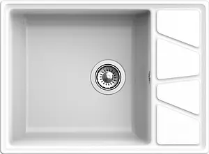 Мойка кухонная GranFest Vertex V-680L иней Мойка кухонная GranFest Vertex V-680L иней, 3