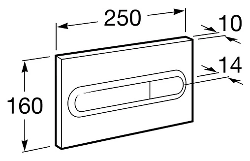 Клавиша смыва для унитаза Roca PL-1 890095001 хром глянцевый Клавиша смыва для унитаза Roca PL-1 890095001 хром глянцевый
