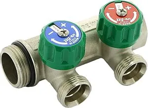 Коллектор регулирующий проходной 2 отвода 1&quot;в/н x ¾&quot;ек Uni-fitt 410N4320, 5