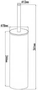 Ёршик для унитаза Swedbe Attribut чёрный матовый 9800В, 2