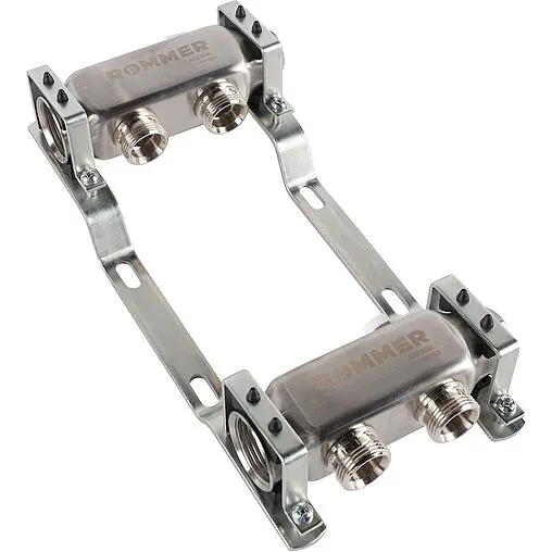 Группа коллекторная распределительная 2 отвода 1&quot;в/в x ¾&quot;ек Rommer RMS-4401-000002