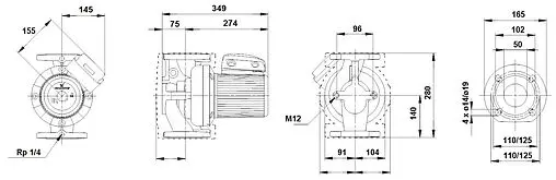Насос циркуляционный Grundfos UPS 50-185 F 96430300