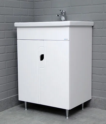 Тумба под умывальник напольная Айсберг Енисей 60 белый DA2013T