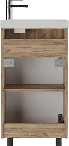 Тумба-умывальник напольная Домино Craft 45 графит/дуб вотан DCr2208T+4640021065907, 5