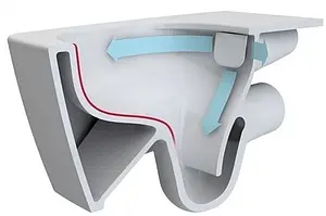 Унитаз подвесной безободковый VitrA Metropole Rim-Ex белый 7672B003-0075 Унитаз подвесной безободковый VitrA Metropole Rim-Ex белый 7672B003-0075, 4