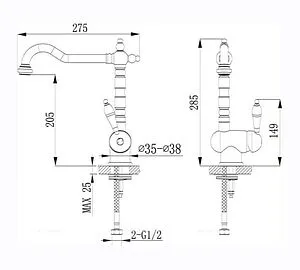 Смеситель для кухни Timo Morea чёрный матовый 2406F anthracite, 2