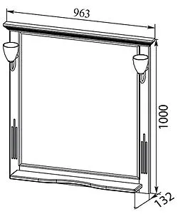 Зеркало Aquanet Тулуза 90 белый 00182016, 2
