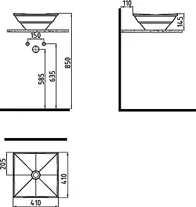 Раковина Bien Kristal 41 белый KRLG04101FD0W3000 Раковина Bien Kristal 41 белый KRLG04101FD0W3000, 2