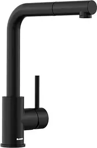 Смеситель для кухни с выдвижным изливом Blanco Mila-S чёрный матовый 526779 Смеситель для кухни с выдвижным изливом Blanco Mila-S чёрный матовый 526779, 1