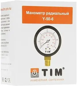 Манометр радиальный TIM 50мм 6 бар ¼&quot; Y-50-6, 4