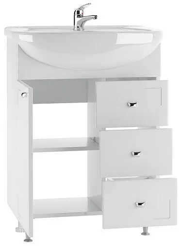 Тумба под умывальник напольный Айсберг Классик 60 белый DA1023T