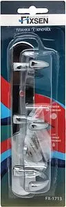 Планка с 3-мя крючками Fixsen Equipment хром FX-1713 Планка с 3-мя крючками Fixsen Equipment хром FX-1713, 3