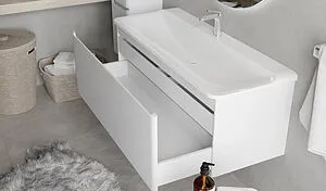 Тумба под умывальник подвесная Raval Welto 120 белый Wel.01.120/P/W/RL, 3