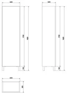Шкаф-пенал подвесной Cersanit Smart 45 белый/ясень B-SL-SMA/Wh Шкаф-пенал подвесной Cersanit Smart 45 белый/ясень B-SL-SMA/Wh, 2