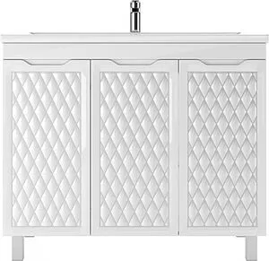 Тумба-умывальник подвесной Домино 3D 100 белый D37014T+4680028070139, 2