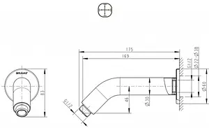 Держатель верхнего душа на стену Bravat Built-in хром D312C-RUS Держатель верхнего душа на стену Bravat Built-in хром D312C-RUS, 2