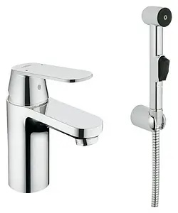 Смеситель для раковины с гигиеническим душем Grohe Eurosmart Cosmopolitan хром 23125000 Смеситель для раковины с гигиеническим душем Grohe Eurosmart Cosmopolitan хром 23125000, 1