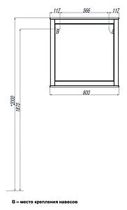 Зеркало Aquaton Леон 80 дуб белый 1A186402LBPS0 Зеркало Aquaton Леон 80 дуб белый 1A186402LBPS0, 2