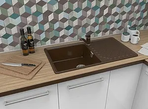 Мойка кухонная GranFest Quarz GF-ZL-53 серый Мойка кухонная GranFest Quarz GF-ZL-53 серый, 3