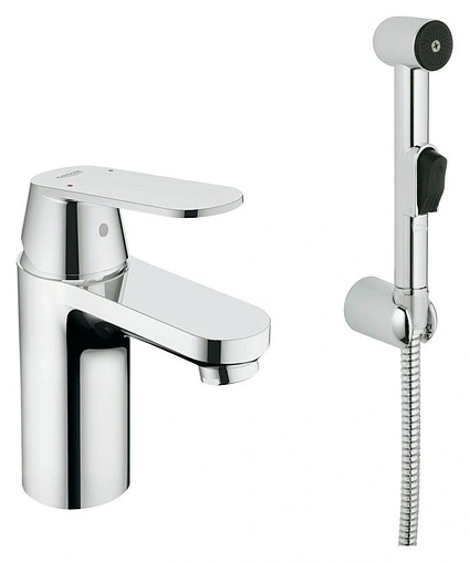 Смеситель для раковины с гигиеническим душем Grohe Eurosmart Cosmopolitan хром 23125000