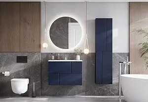 Тумба-умывальник подвесная Roca Luna 80 синий ZRU9307767+ Тумба-умывальник подвесная Roca Luna 80 синий ZRU9307767+, 3