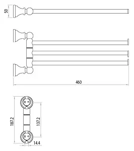 Полотенцедержатель Lemark хром LM8102C, 2