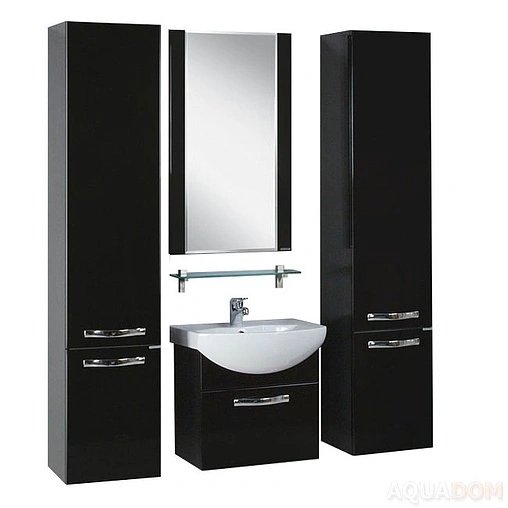 Тумба-умывальник подвесная Aquaton Ария 50 чёрный 1A1403K0AA950