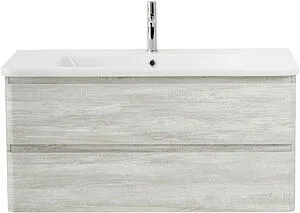 Тумба-умывальник подвесная BelBagno ALBANO-CER 105 Rovere Vintage Bianco ALBANO-CER-1050-2C-SO-RVB+12105-KL, 1