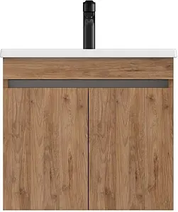 Тумба-умывальник подвесная ISVEA Trio 65 орех 24TRS162065I Тумба-умывальник подвесная ISVEA Trio 65 орех 24TRS162065I, 3