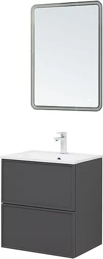 Тумба-умывальник Aquanet Арт 60 ясень графит 00329063+00306390