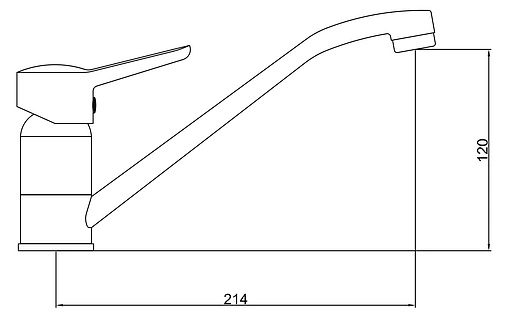 Смеситель для кухни Gross Aqua Alfa хром 3210313C-G0110
