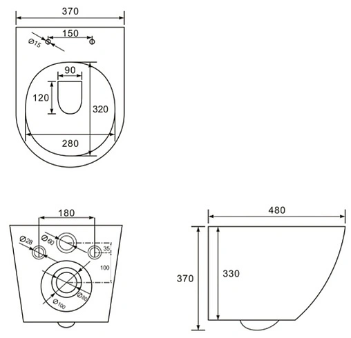 Унитаз подвесной безободковый Comforty белый 103