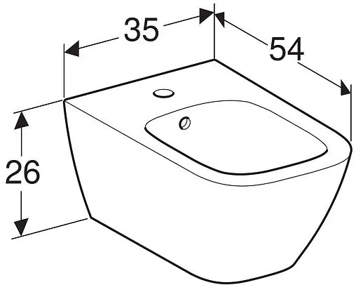 Биде подвесное Geberit Smyle Square белый 500.209.01.1