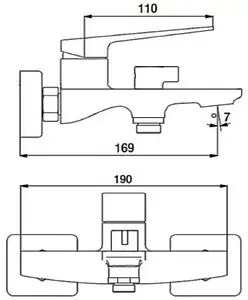 Смеситель для ванны SMARTsant Лофт хром SM253503AA Смеситель для ванны SMARTsant Лофт хром SM253503AA, 2